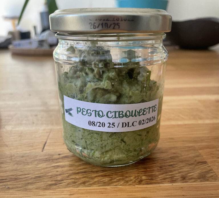 Mon pot de pesto de ciboulette